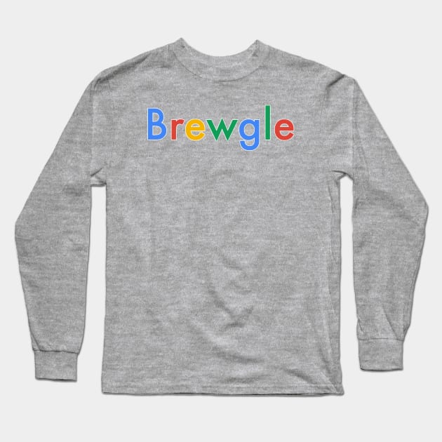 Brew Search Engine (White Outline) Long Sleeve T-Shirt by PerzellBrewing